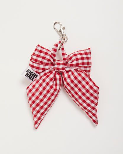Red Gingham Bow Charm
