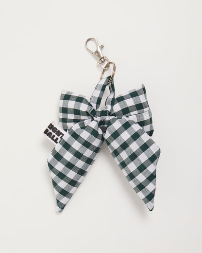Bottle Green Gingham Bow
