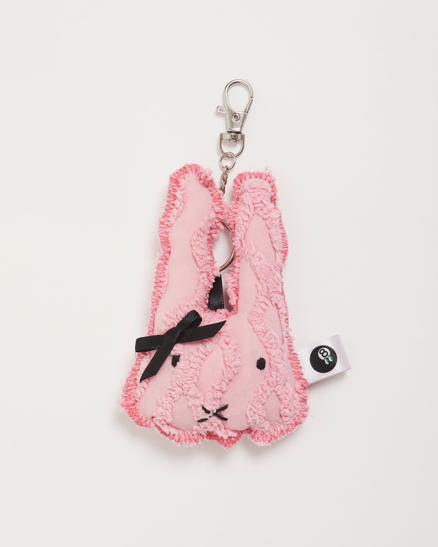 Hot Pink Textured "Bonnie" Bunny Bag Charm