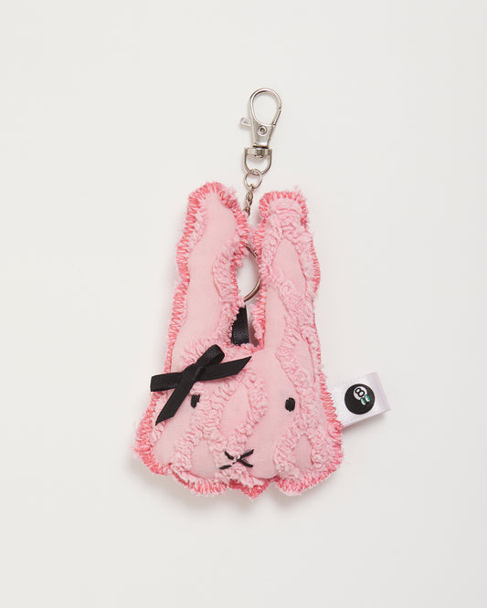 Hot Pink Textured "Bonnie" Bunny Bag Charm