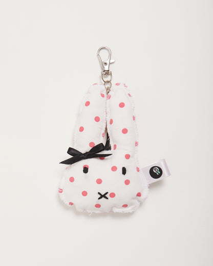 Pink Polka Dot "Bonnie"  Bunny Bag Charm