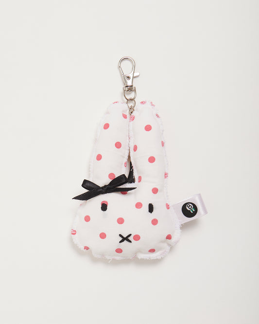 Pink Polka Dot "Bonnie"  Bunny Bag Charm