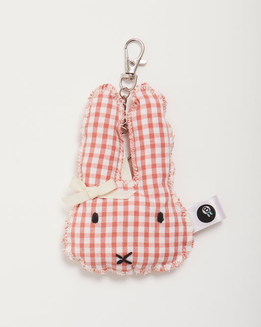 Pink Gingham "Bonnie" Bunny Bag Charm