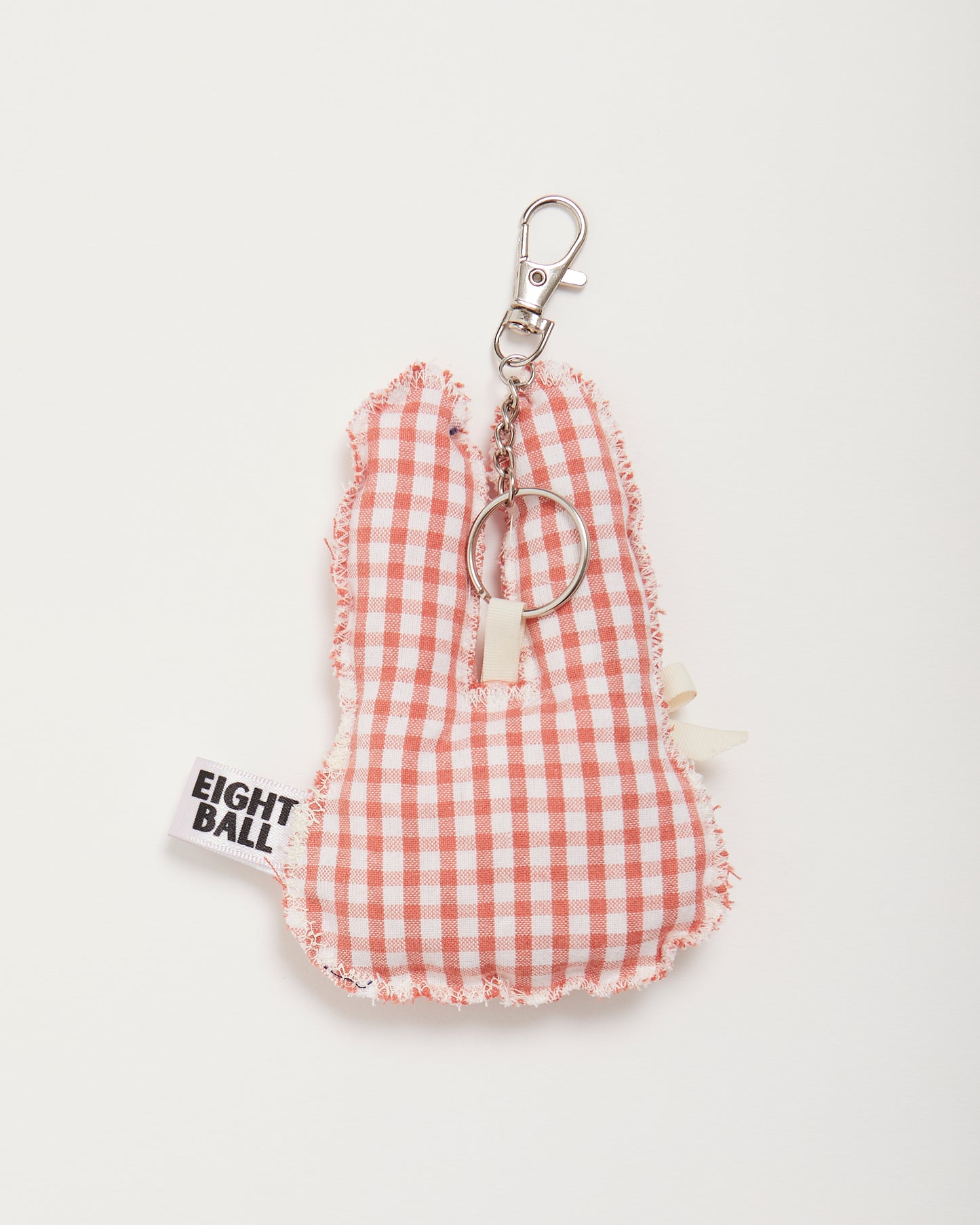 Pink Gingham "Bonnie" Bunny Bag Charm