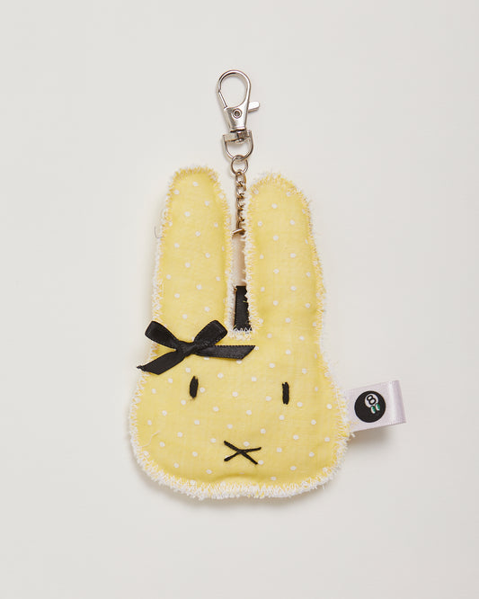 Butter Yellow Polka Dot "Bonnie" Bunny Bag Charm