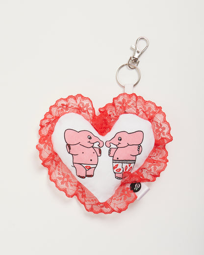 "Big Love" Elephant Heart Bag Charm