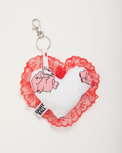 "Big Love" Elephant Heart Bag Charm