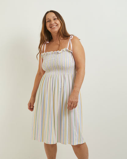 Ray - Sundress in candy stripe