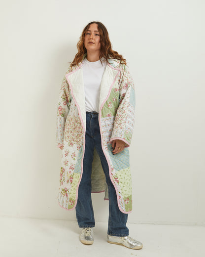 Ellery Long Patchwork coat - L