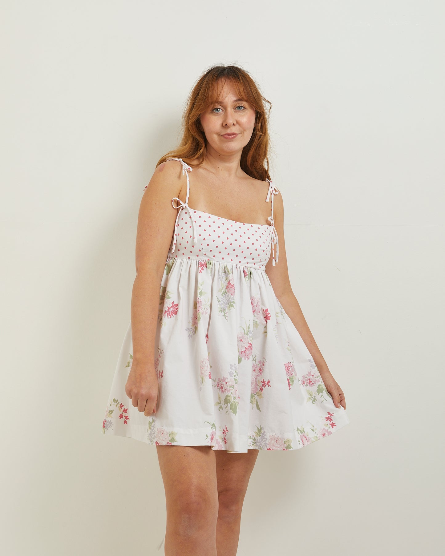 Darcy Dress in Floral and Polka dot - 10