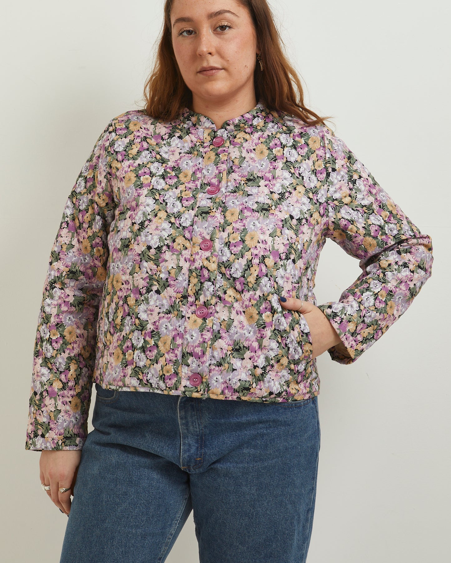 Lilac floral quiltet jacket Lollys laundry