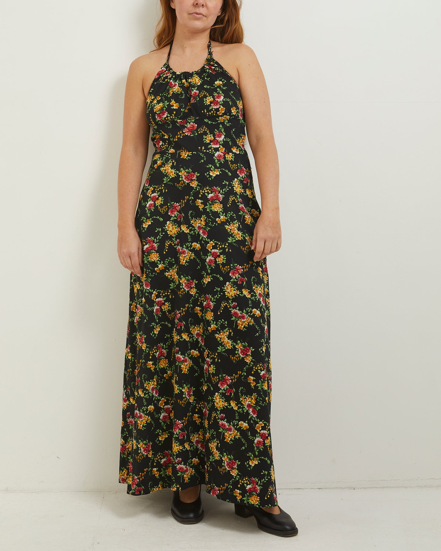 70's Halter neck maxi dress