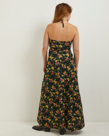 70's Halter neck maxi dress