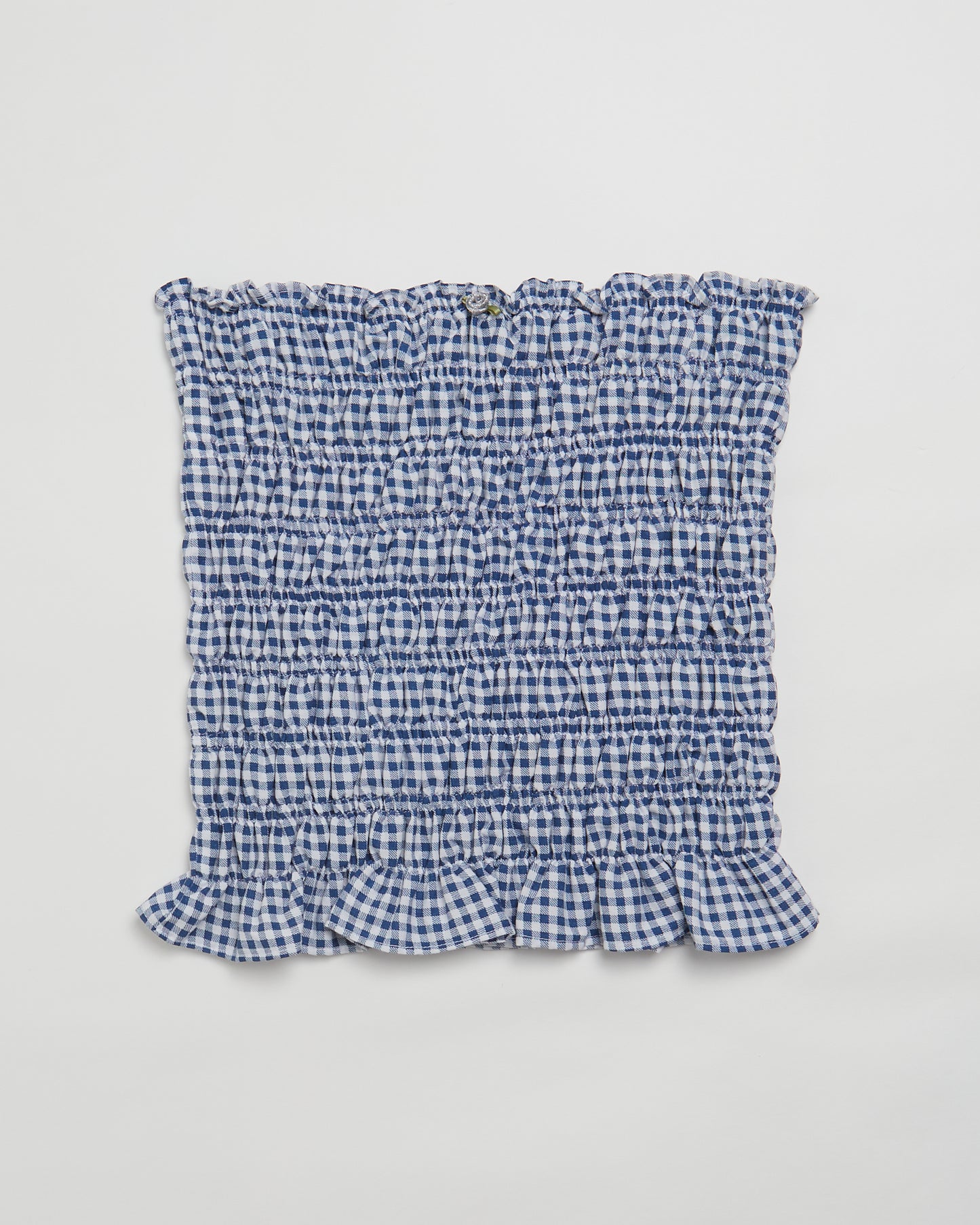 Betsey top in blue gingham