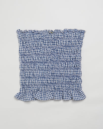 Betsey top in blue gingham