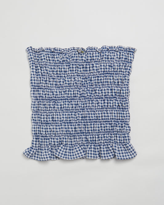 Betsey top in blue gingham