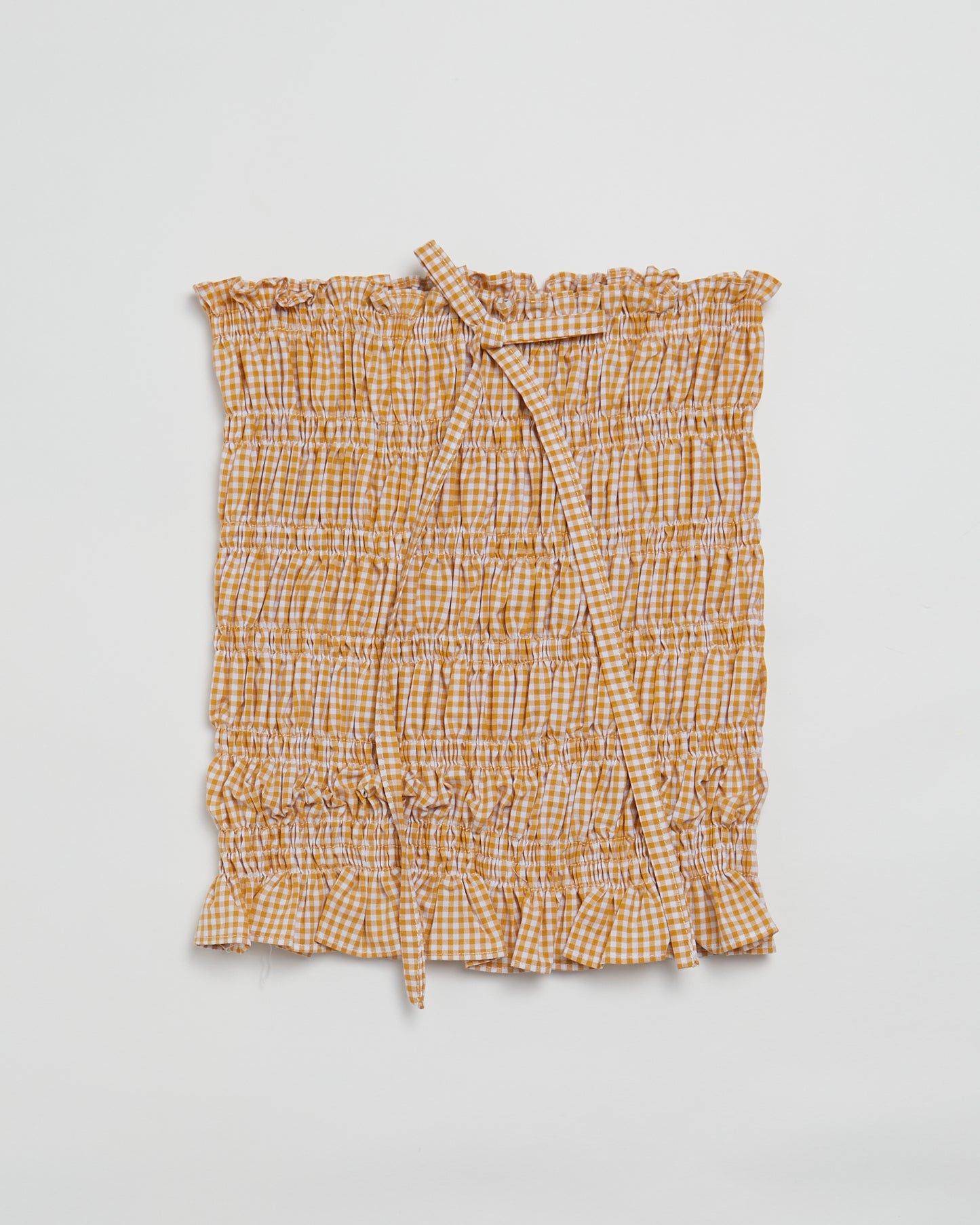 Bestsy top in apricot gingham