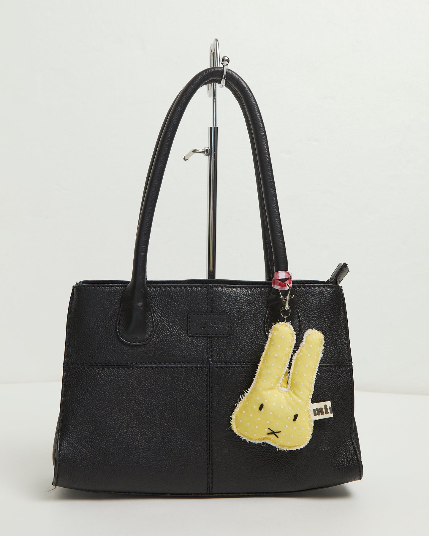 Butter Yellow Polka Dot "Bonnie" Bunny Bag Charm