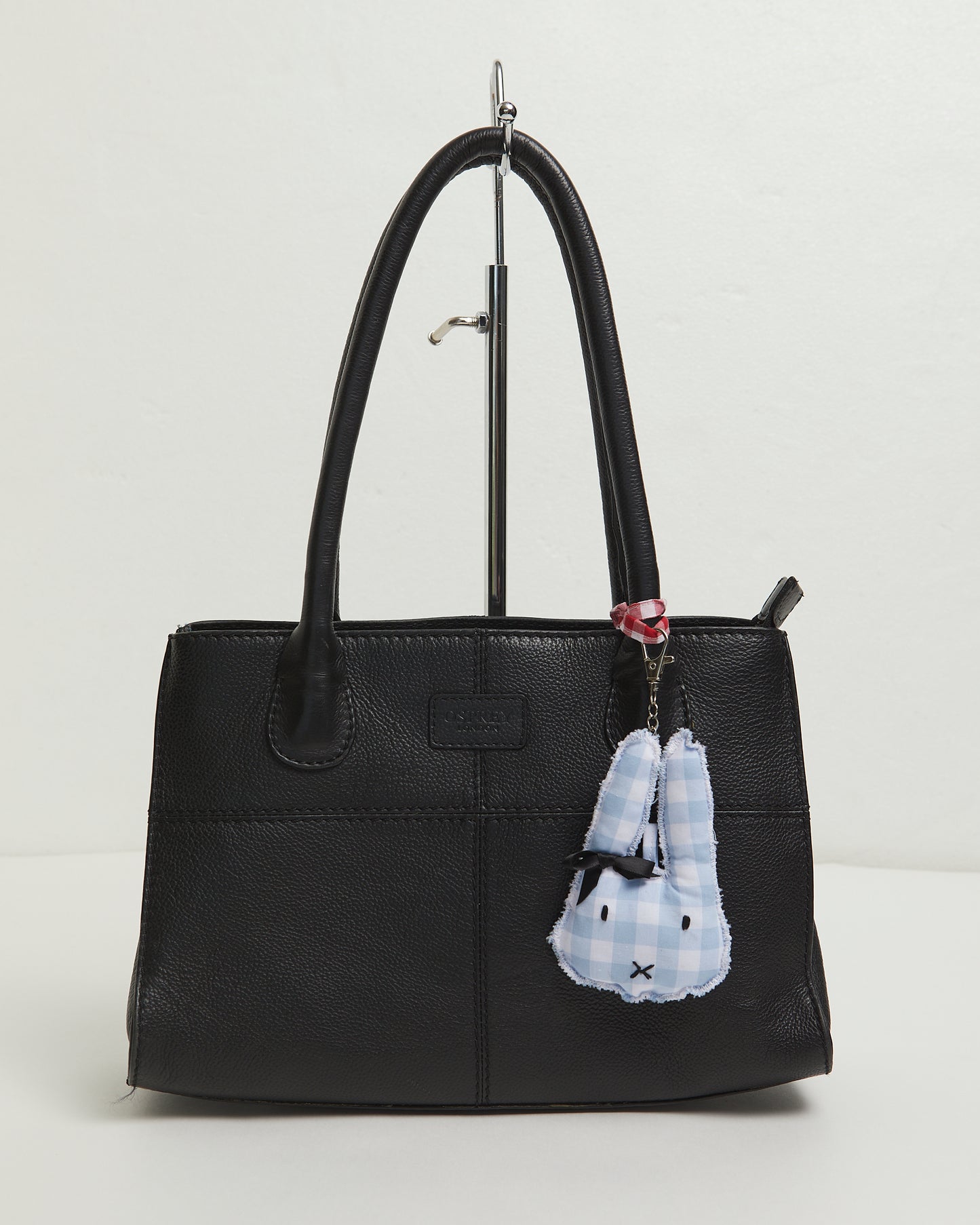 Blue Gingham "Bonnie" Bunny Bag charm