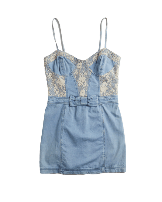 Denim and lace dress 00s