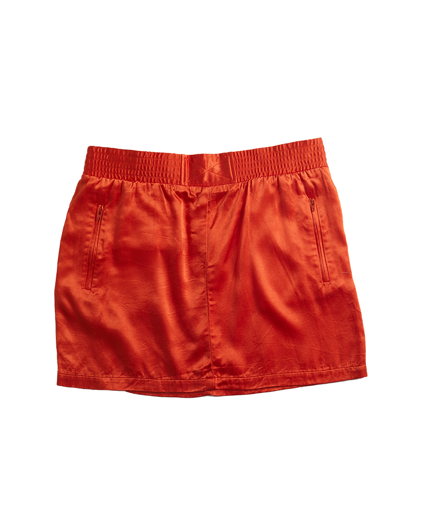 Orange Jospeh designer mini skirt