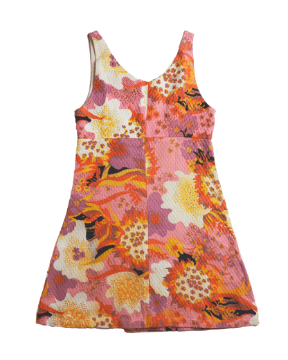 Retro pattern wrap dress