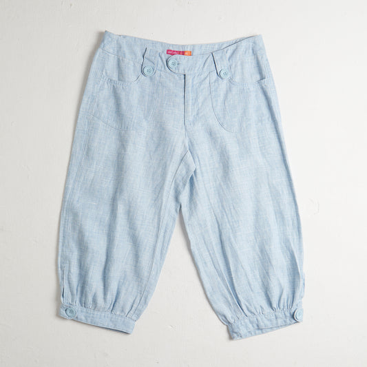 Per Una baby blue capri bloomer pants