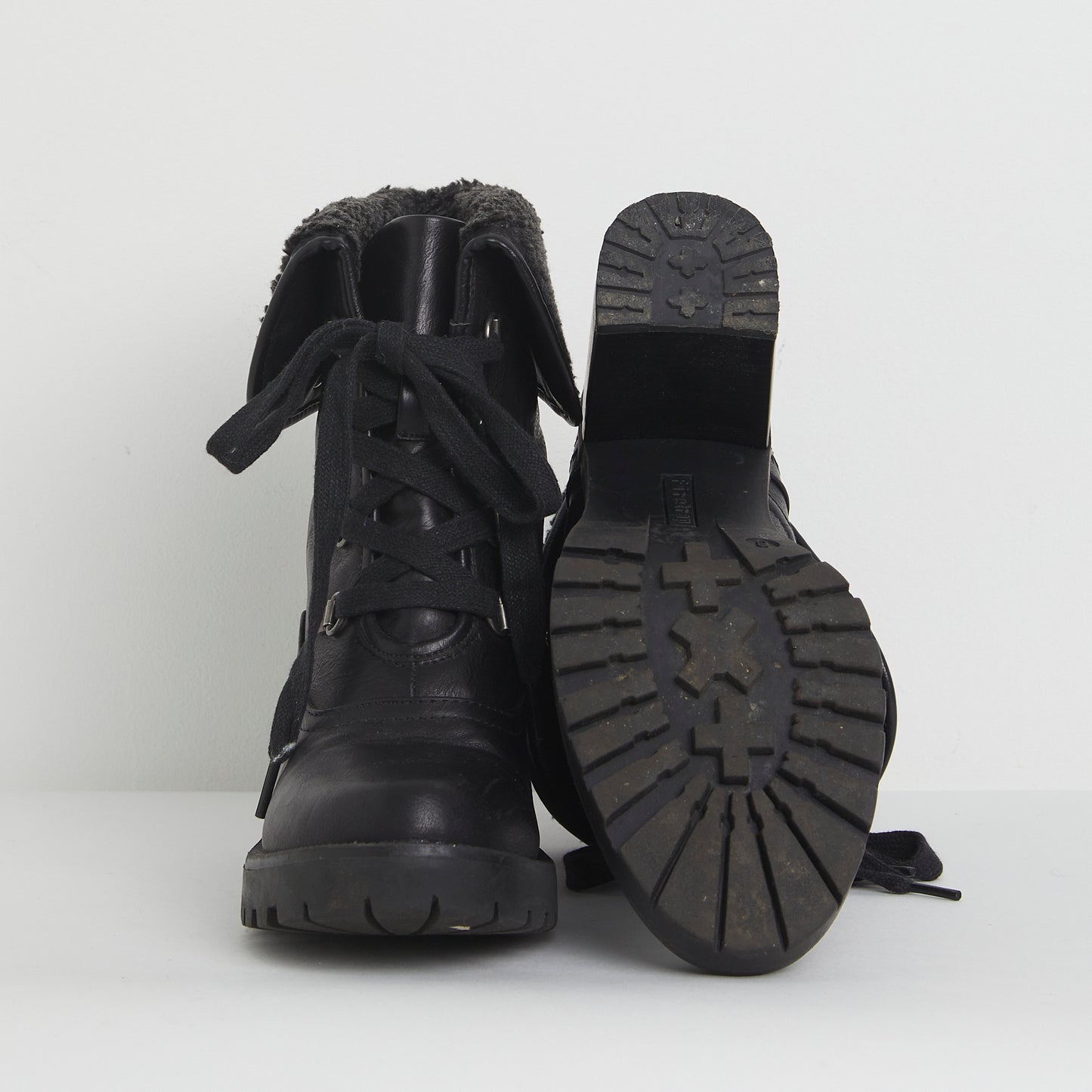 Y2K Firetrap Black Lace Up Boots