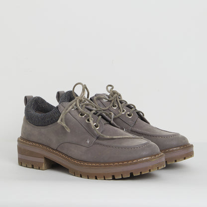 Faux Suede Grey Boat Shoe