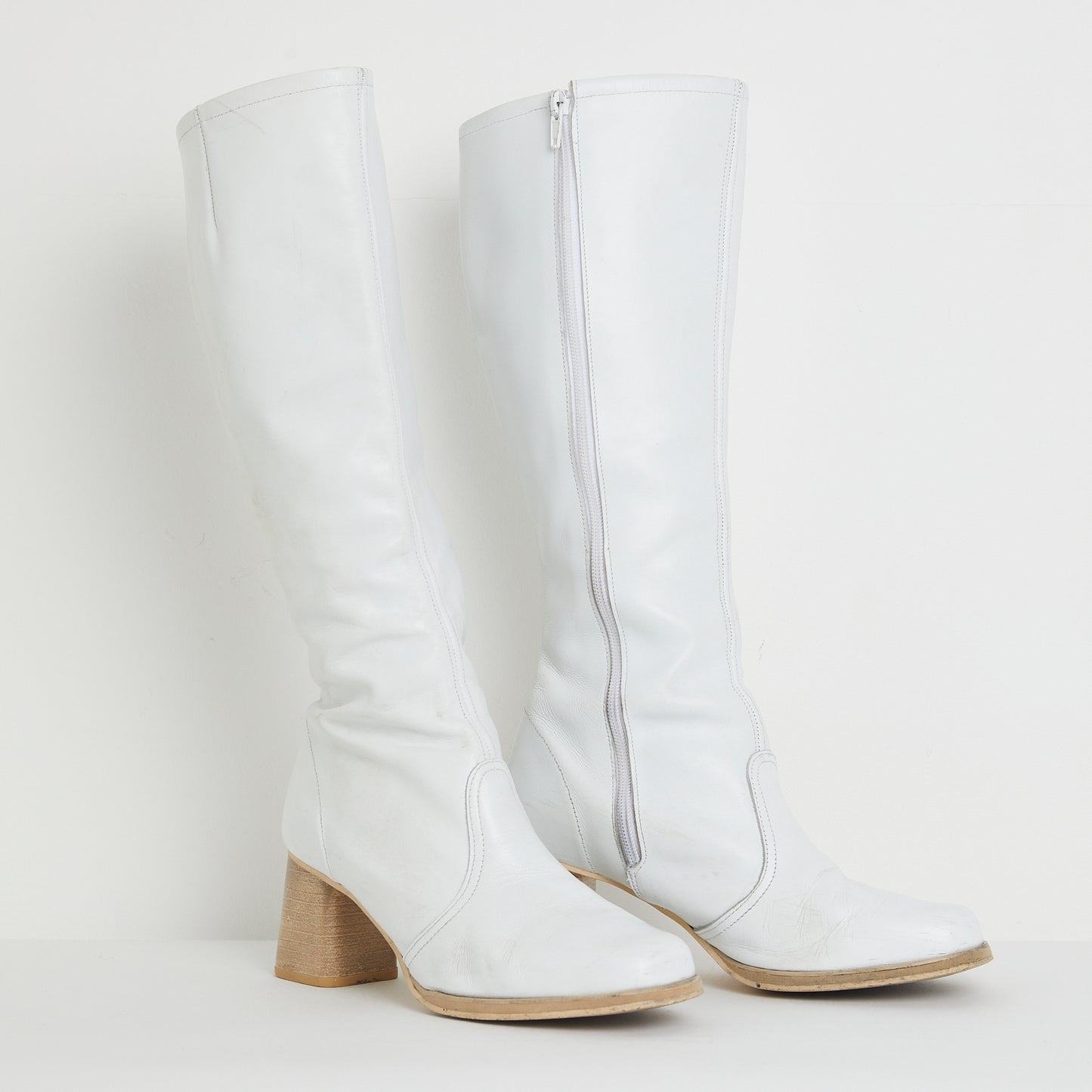 White 'Electra' 90s Go Go Boot