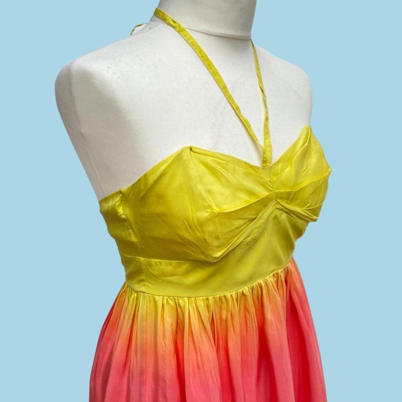 Y2K vintage silk dip dyed dress