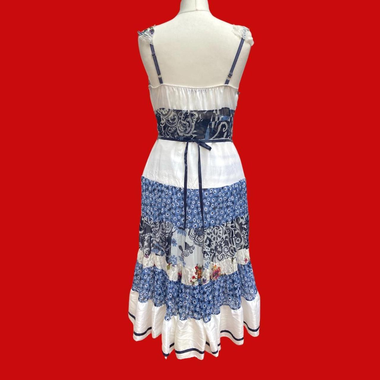 Tired mix pattern summer dress