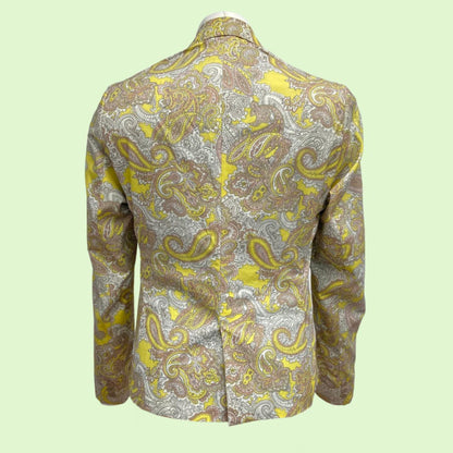 Handmade paisley single button blazer