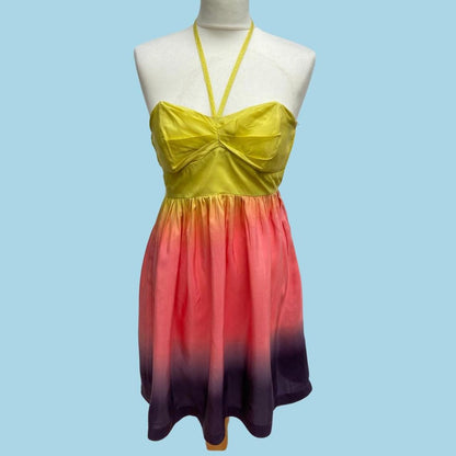 Y2K vintage silk dip dyed dress