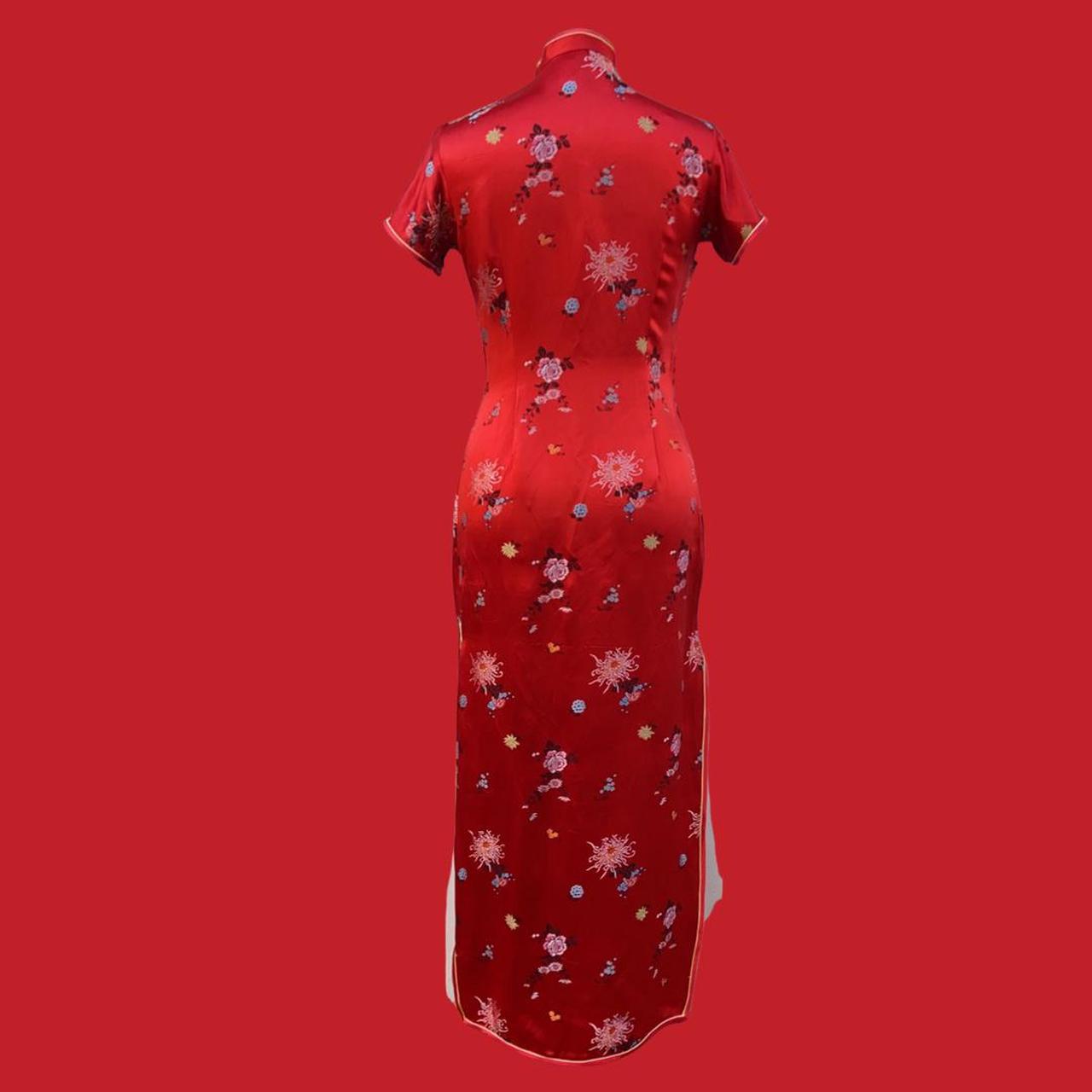 Luxe 90s long length red dress.