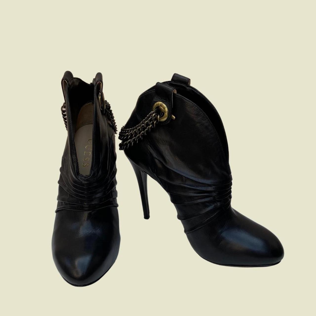 Guess leather sale ankle boots